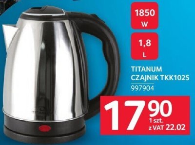 Czajnik elektryczny TITANIUM CZAJNIK TKK1025 promocja w Selgros