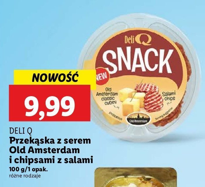 Przekąska z serem i chipsami z salami Deli q promocja