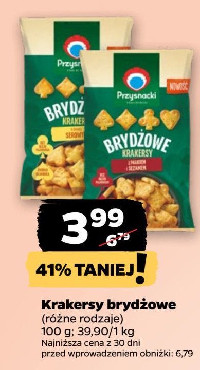 Krakersy brydżowe o smaku serowym Przysnacki promocja