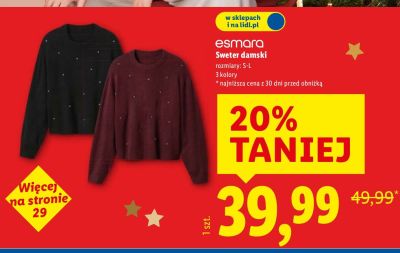 Sweter damski rozm. S-L promocja w Lidl