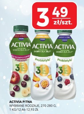 Jogurt pitny Activia wybrane rodzaje 270-280g promocja w Top Market