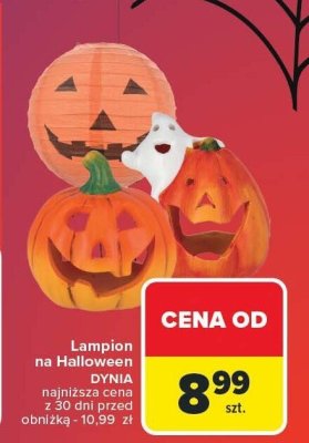 Lampion na Halloween dynia Carrefour promocja w Carrefour