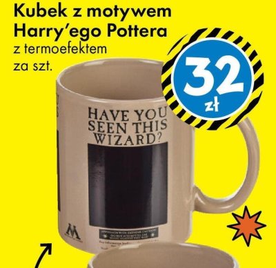 Kubek z motywem Harry'ego Pottera z termoefektem promocja w Tedi