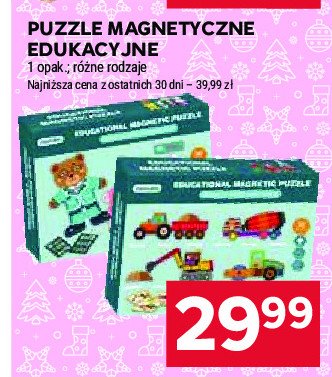 Puzzle magnetyczne edukacyjne promocja w Stokrotka