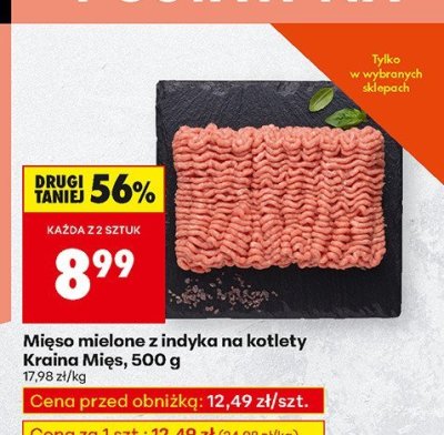 Mięso mielone z indyka na kotlety 500 g promocja w Biedronka