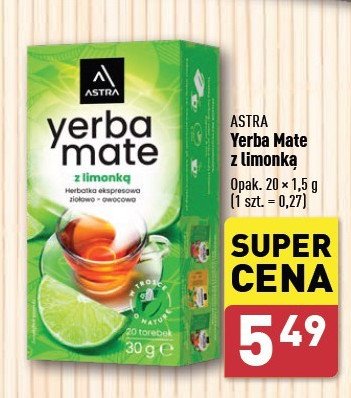 Herbata yerba mate z limonką Astra yerba mate Astra tea promocja