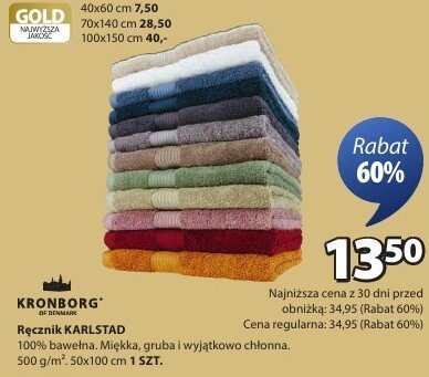 Ręcznik KARLSTAD KRONBORG promocja w Jysk