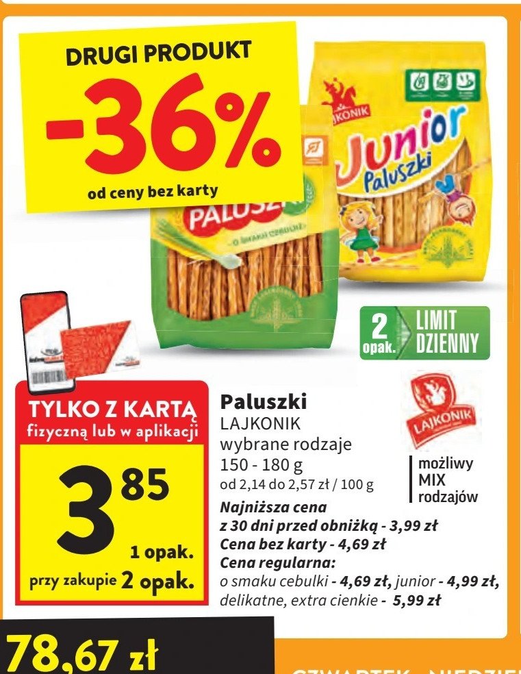 Paluszki delikatne Lajkonik paluszki promocja