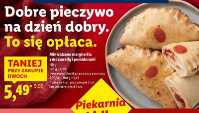 Minicalzone margherita z mozzarellą i pomidorami promocja w Lidl