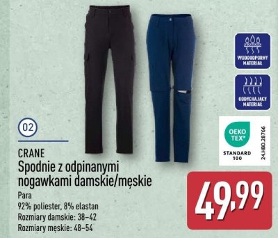 Spodnie z odpinаnymi nogawkami damskie/męskie  promocja w Aldi