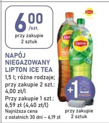 Napój niegazowany Lipton Ice Tea promocja w Stokrotka