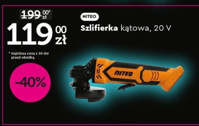 Szlifierka kątowa Niteo 20V promocja w Biedronka