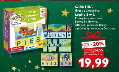 Gra edukacyjna CAROTINA Logika 3 w 1 promocja w Kaufland