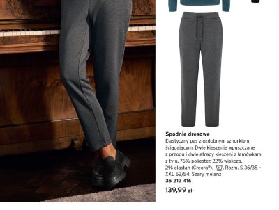 Spodnie dresowe szary melanż promocja w Tchibo
