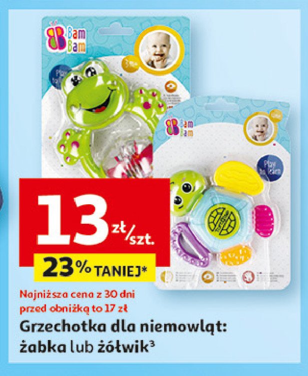 Grzechotka żabka BAM BAM promocja w Auchan
