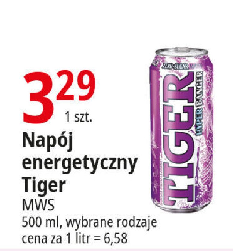 Napój hyper banger Tiger energy drink promocja