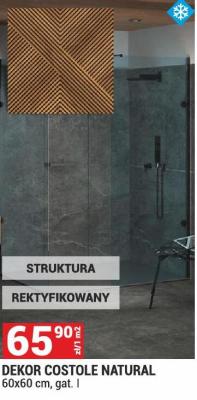 Płytka DEKOR COSTOLE NATURAL 60x60 cm gat. I promocja w Merkury Market