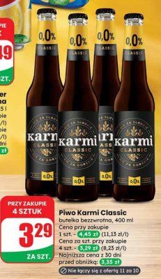 Piwo Karmi Classic butelka bezwrotna promocja w Dino