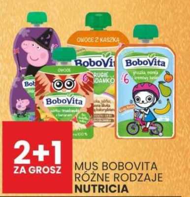 Mus BoboVita różne rodzaje nutricia promocja w Wafelek