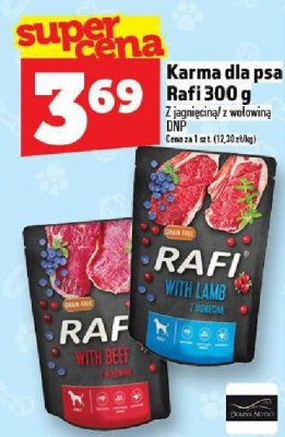 Karma dla psa Rafi 300 g różne smaki z jagnięciną/ z wołowiną HiPP promocja w TOPAZ