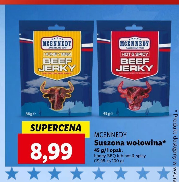 Suszona wołowina hot&spicy Mcennedy promocja