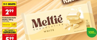 Czekolada biała  promocja w Biedronka