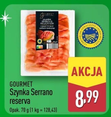 Szynka Serrano reserva GOURMET promocja w Aldi