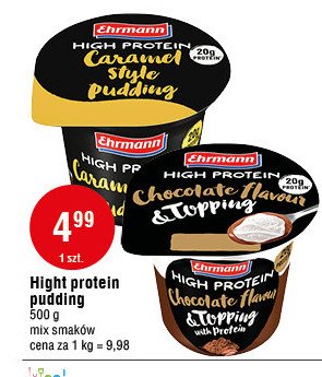 Deser wysokobia艂kowy caramel pudding Ehrmann high protein promocja