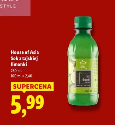 Sok z tajskiej limonki  promocja w Lidl