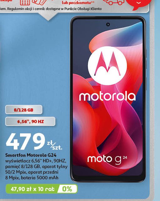 Smartfon g24 8/128 gb Motorola promocja w Auchan