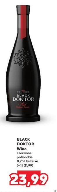 Wino BLACK DOCTOR MEDIUM SWEET BLACK DOKTOR promocja w Kaufland