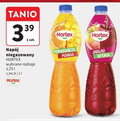 Napój niegazowany Hortex wybrane rodzaje promocja w Intermarche