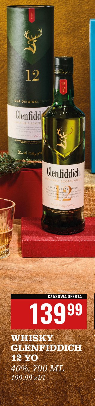 Whisky Glenfiddich 12 yo promocja w Biedronka