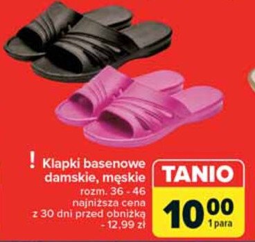 Klapki basenowe rozm. 36-46 promocja