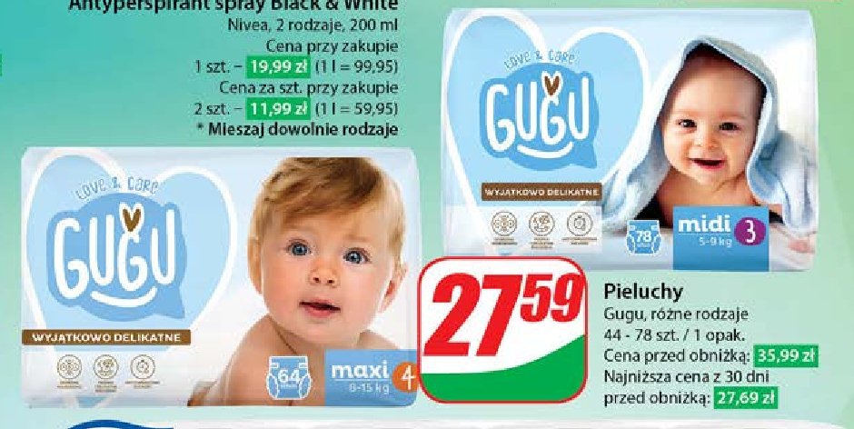 Pieluchy midi Gugu classic promocja