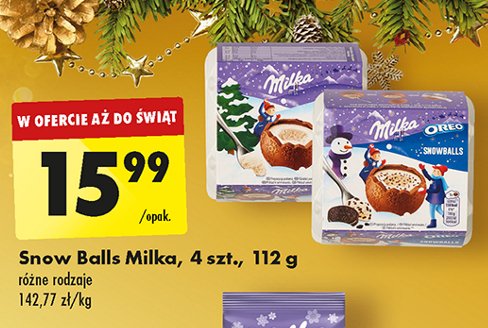 Kule czekoladowe oreo Milka snow balls promocja w Biedronka