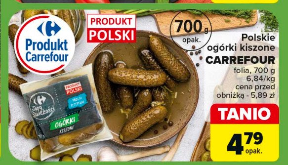 Ogorki kiszone Carrefour targ świeżości promocja