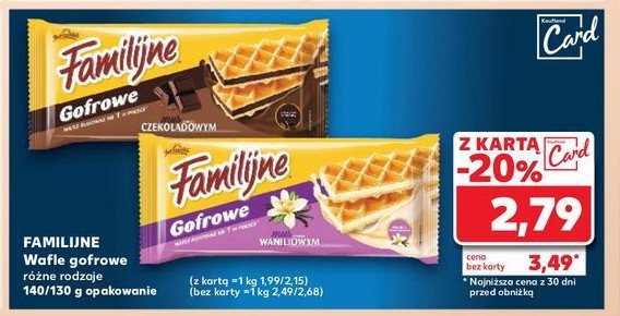 Wafle gofrowe czekoladowe Jutrzenka familijne promocja