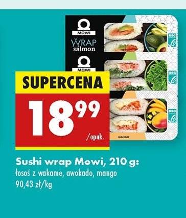 Wrapy z łososiem avocado Mowi promocja w Biedronka
