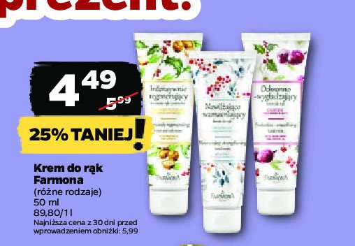 Krem do rąk nawilżająco-wzmacniający Farmona herbal care promocja