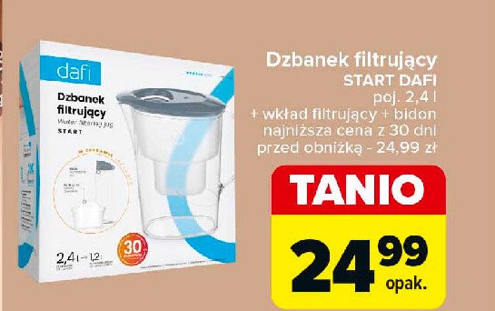 Dzbanek start 2.4 l czarny + butelka 0.6 l + wkład Dafi promocja