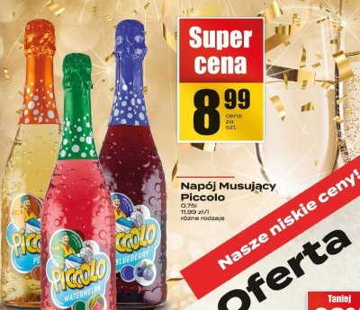 Napój musujący Piccolo różne smaki promocja w Supeco