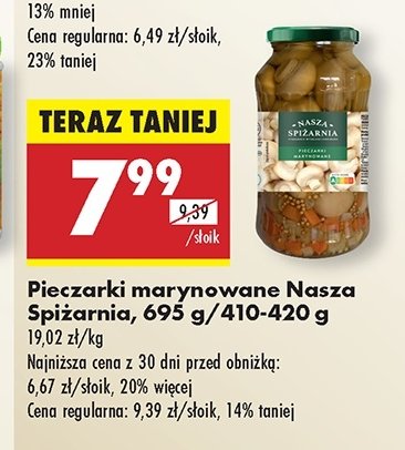 Pieczarki marynowane Nasza spiżarnia promocja