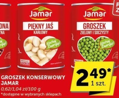 Groszek konserwowy Jamar promocja w Euro Sklep