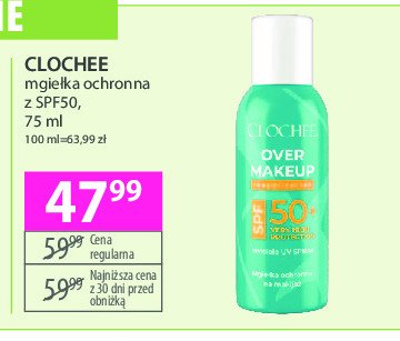 Mgiełka ochronna spf 50+ CLOCHEE promocja