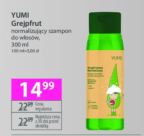 Szampon grejpfrutowa normalizacja Yumi cosmetics promocja