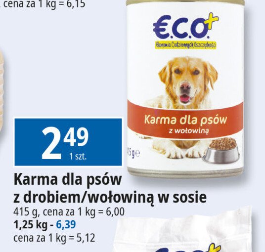 Karma dla psa z drobiem Eco+ promocja