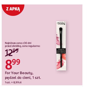 Pędzelek do nakładania cieni For your beauty promocja w Rossmann