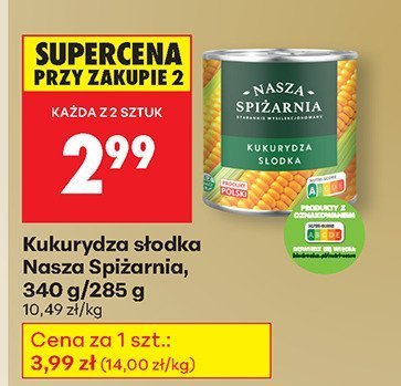 Kukurydza s艂odka promocja w Biedronka