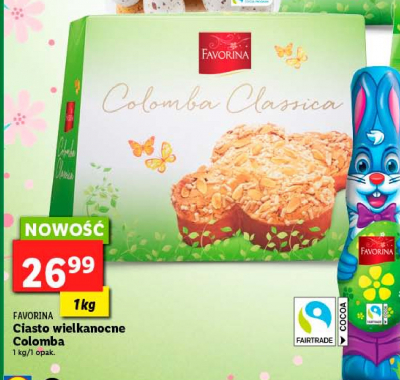 Ciasto wielkanocne colomba Favorina promocja